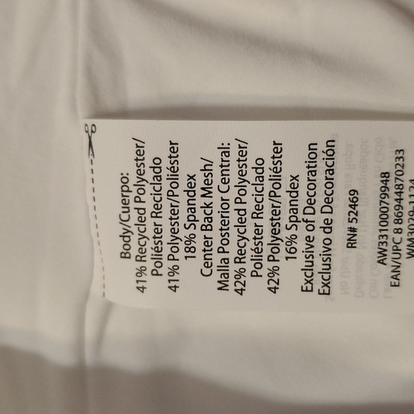 NWT Athletic Works Women’s Plus Size Racerback White Sports Bra XXXL 22 - Picture 6 of 8